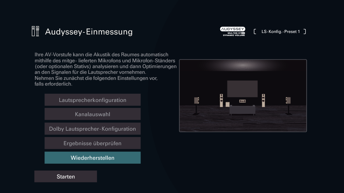 GUI AudysseySetup AV10